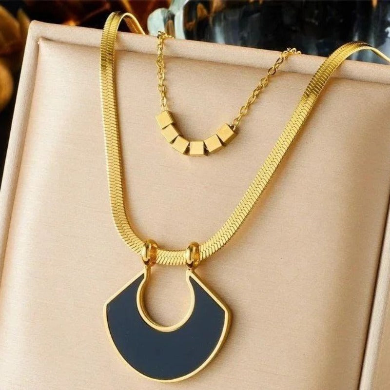 EILIECK 316L Stainless Steel Gold Color Thick Necklace