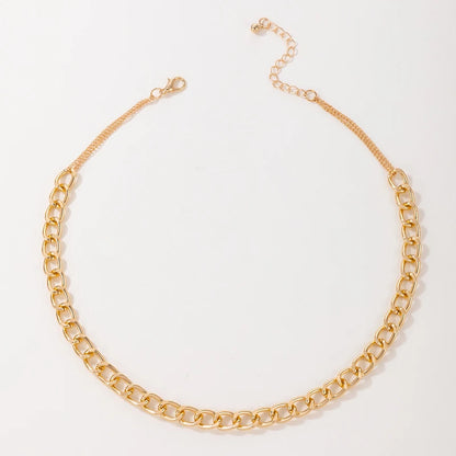 Tocona Punk Gold Color Chain Choker Necklace