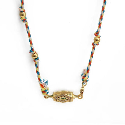 Enamel Amulet Necklace